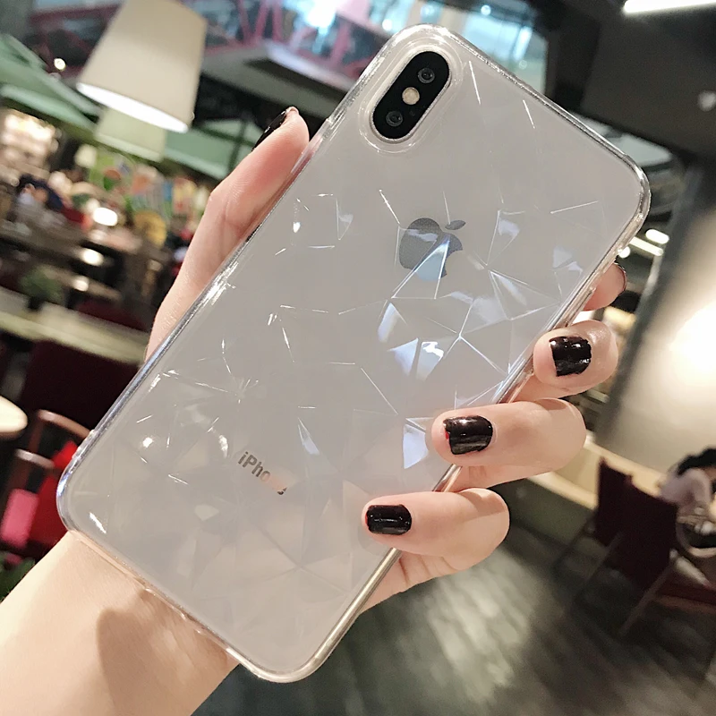 Силиконовый 3D Алмазный чехол для iPhone 11 Pro X XS Max XR мягкий TPU Funda для iPhone 5 5S SE 6 6s 7 8 Plus чехол для телефона