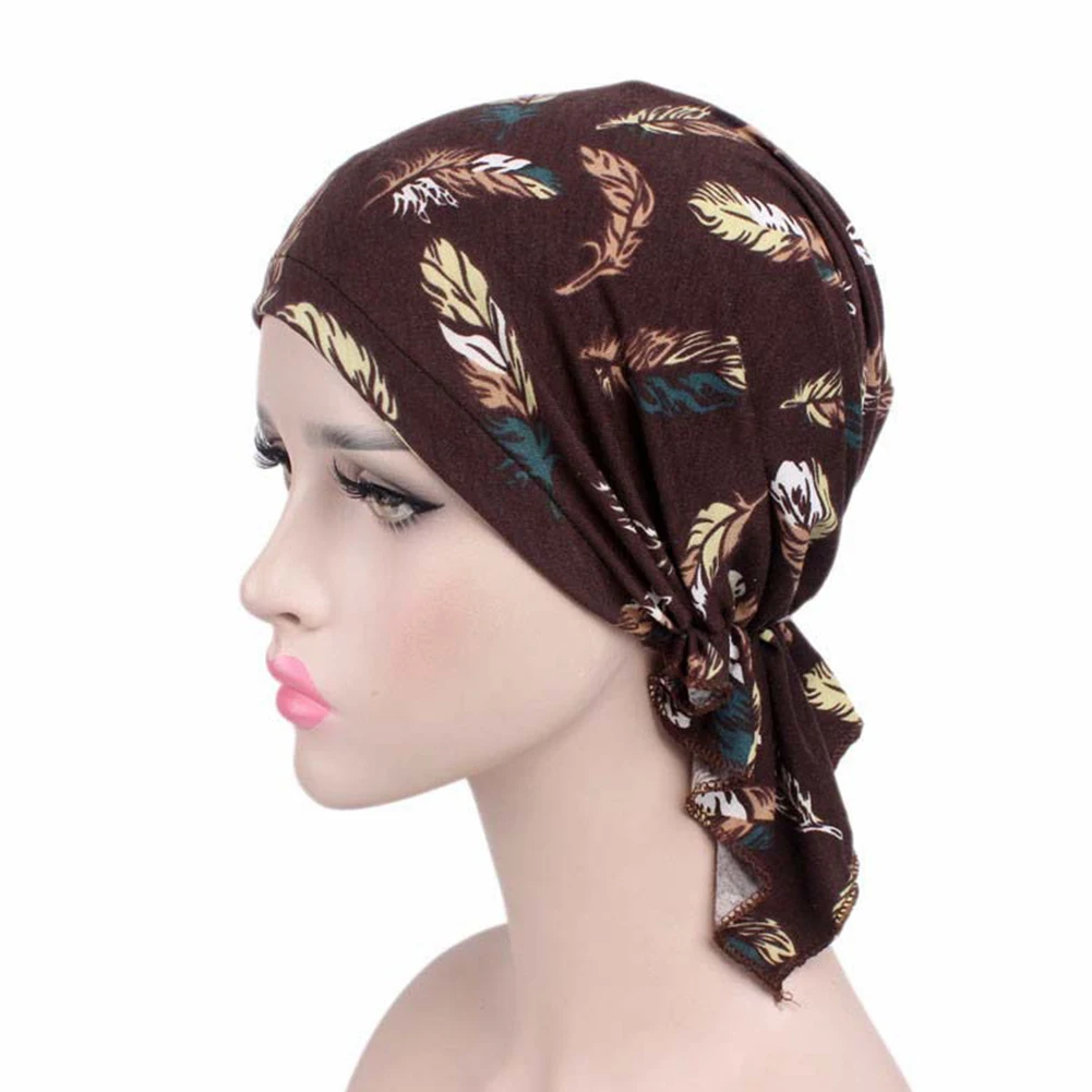 Хлопковая кепка chemo элегантный шарф Мусульманский тюрбан для взрослых головной убор модный эластичный принт подарок
