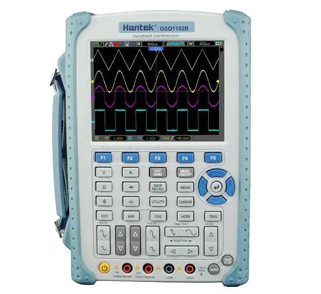 

Hantek DSO1102B 2 Channels Digital Oscilloscope 100Mhz Bandwidth Handeld USB Osciloscopio 6000 Counts DMM Multimeter 1GSa/s