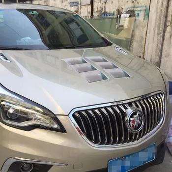 

1 Pair 2 Pieces Car Styling 3D Hood Modified Simulation Vent Air Flow Fender Chrome Glue Sticker Decal Car Decoration Waterproof