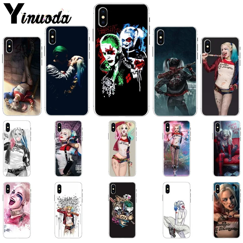 

Yinuoda Harley Quinn Suicide Squad Joker Wink Pattern TPU Soft Phone Case for iPhone X XS MAX 6 6s 7 7plus 8 8Plus 5 5S SE XR