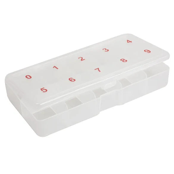

2017 Plastic False Clear Compartments Nail Tips Storage Box