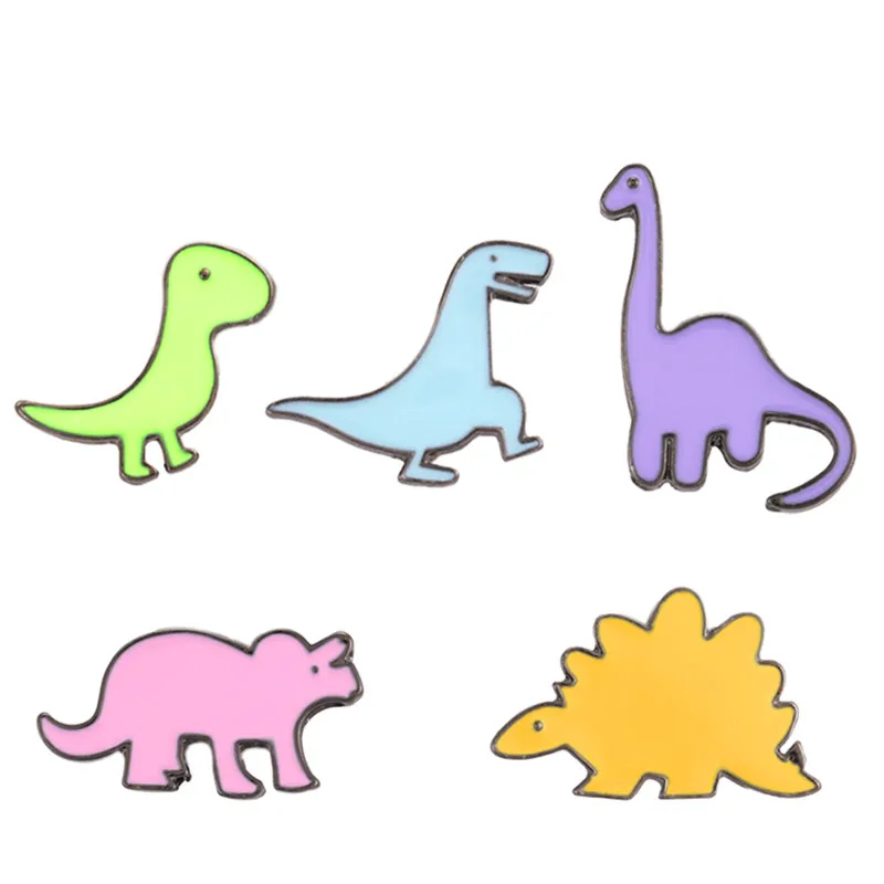5 шт./компл. броши и булавки в виде динозавра Стегозавра Apatosaurus эмалированная