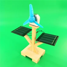 Novo diy ventilador solar modelo de material de construção kits híbrido unidade ciência experiência descoberta brinquedos educativos criativos