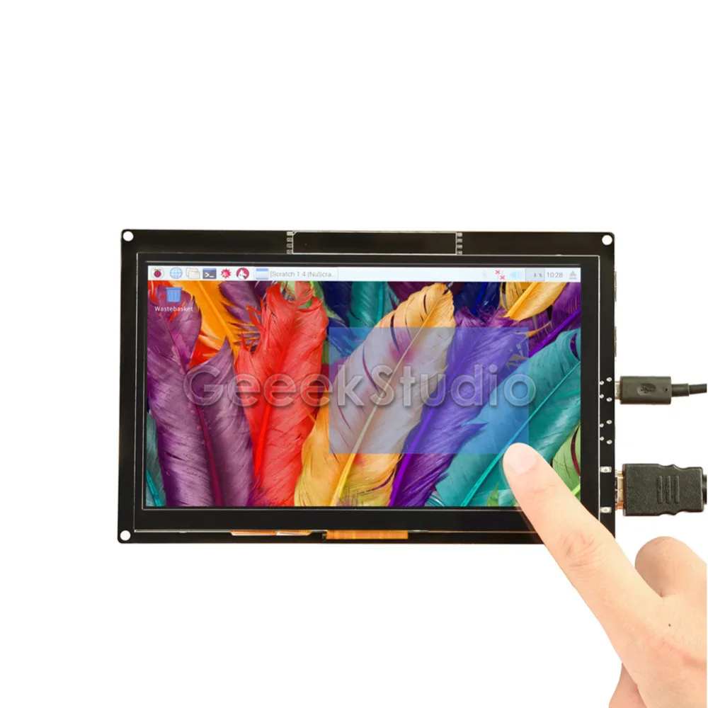 Free Driver 7 inch 1024*600 Display Capacitive Touch Screen Monitor Raspberry Pi All Models /PC/ Be