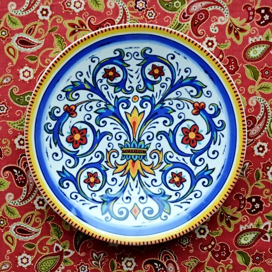 

Earendil/Bohemian ceramic tableware/tower hat to Tuscany type restoring ancient ways small decorative plate/western food