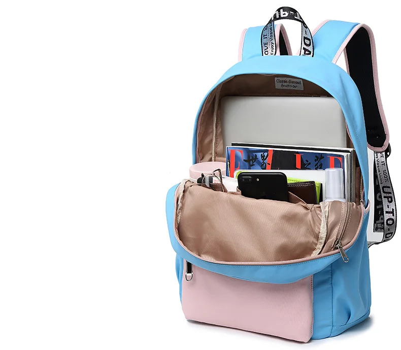 Backpack School Bag with Headphone Jack Backpacks with Charging Port Student Bag Female Multifunctional Backpack Child Backpacks (19)