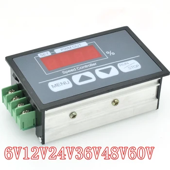

Slow Start and Stop Speed Control Input 6-60V Digital Display Governor DC Brushed Motor Controller 0-100% Adjustable Output 30A