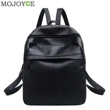 Women PU Leather Backpack Fashion Student School Shoulder Bag Black Travel Backpacks For Teenage Girls Women Daypack Mochilas