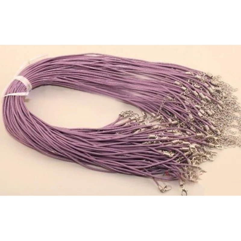 10pcs/lot Vintage DIY Chains Pendant Necklace Shellhard Fashion Leather Cord Necklace Rope Chain with Lobster Clasp Jewelry