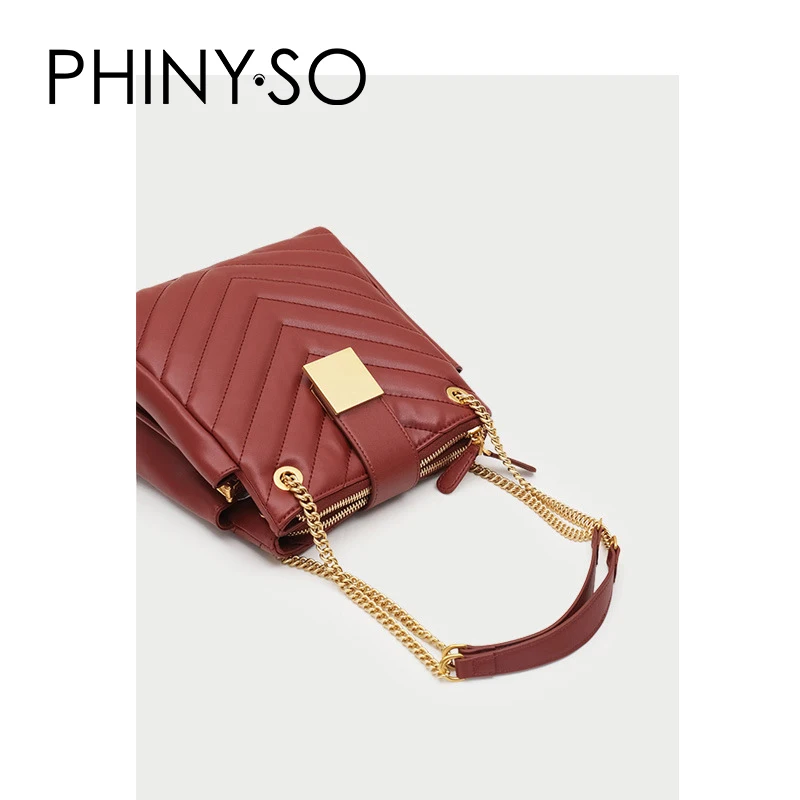 

2019 Sophine Fashion brand style women handbag lady Bucket genuine leather messenger bag Business Striped Shoulder Bags