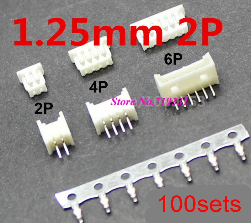 

Micro JST 1.25mm T-1 2/3/4/5/6/7/8 Pin Connector Plug Female ,Male x 100 Sets