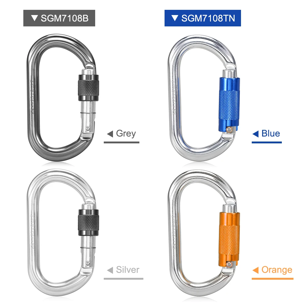 

New 25KN Carabiner Heavy Duty Auto Locking Gate Climbing Carabiners Professional Climbing Equipment Rappelling Canyoning Hammock