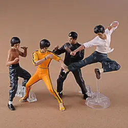 9-13 см 4 шт./компл. Bruce Lee Фигурки ПВХ Brinquedos Коллекция Цифры Игрушки для подарок на Новый год бесплатная доставка