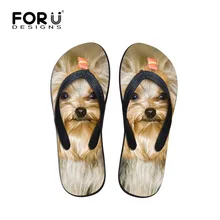 Doginthehole/Вьетнамки; женские спортивные сандалии; милые Спортивные Тапочки с принтом в йоркширском стиле; женская спортивная обувь; уличные сандалии на плоской подошве;