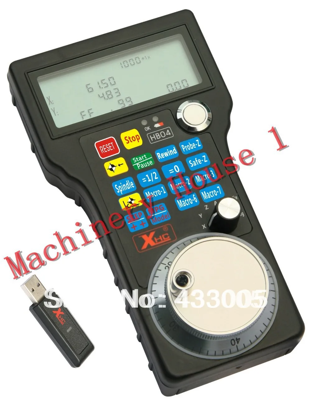

Mach3 2.4G 40M Control 98DB Wireless Mach3 MPG Pendant Handlewheel For Mach 3, 4 Axis CNC CNC Router
