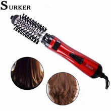 Surker щипцы для завивки волос 2 в 1 многофункциональные щипцы для завивки волос щетка для горячей укладки волос стайлер расческа щипцы для завивки alisador de barba DW-50