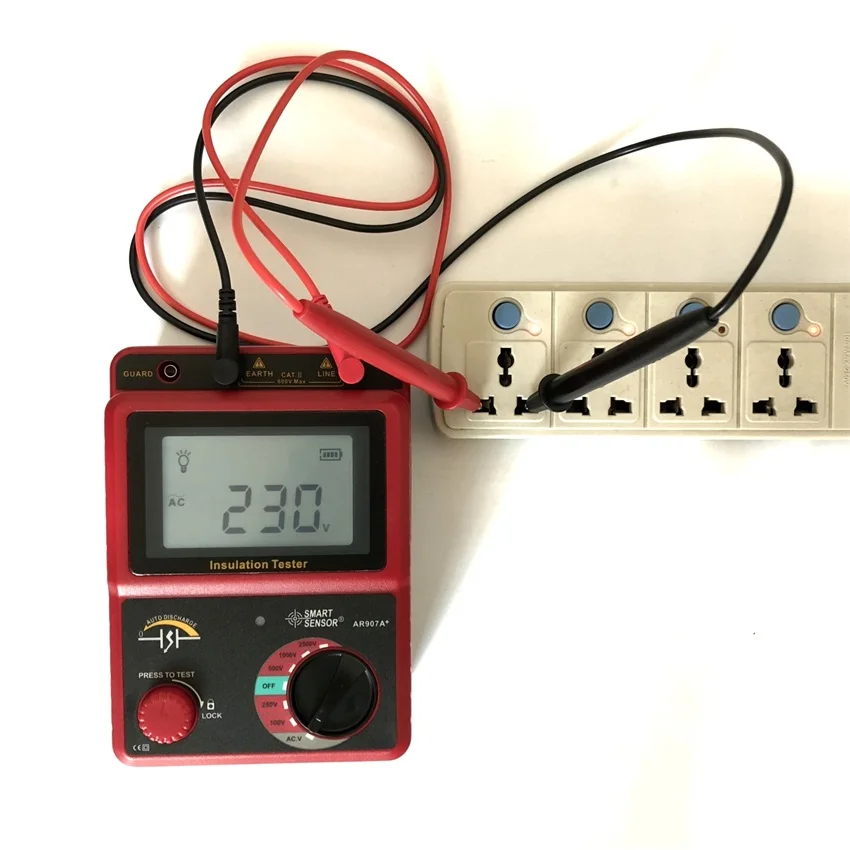 Умный датчик AR907A+ 100-2500 В цифровой тестер высокого напряжения сопротивления изоляции Мегаомметр AC/DC тестер напряжения ом метр