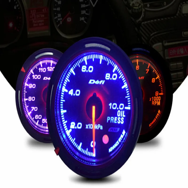 

universal diameter 6CM car modification Oil Pressure Gauges oil temperature gauge oil press temp free shipping