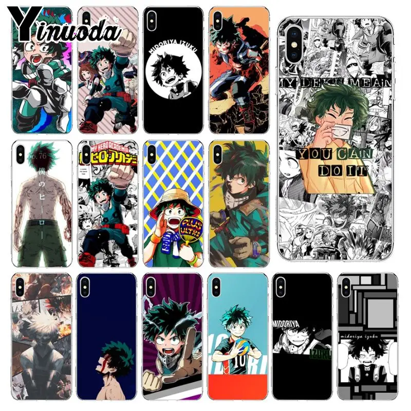 Мягкий силиконовый прозрачный чехол Yinuoda My Hero academic Midoriya Izuku из ТПУ для iPhone 5 5Sx 6 7 7plus