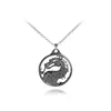 Auspicious Fighting Games Mortal Kombat dragon Pendant Chain Gold silver Color Jewelry Gothic Accessories Jewelry ► Photo 3/4