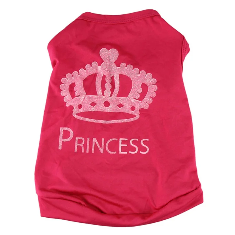 

High Recommend Pet Dog Cat Cute Princess T-shirt Clothes Vest Summer Coat Puggy Costumes Ropa Para Perros Summer Pet Dog Clothes