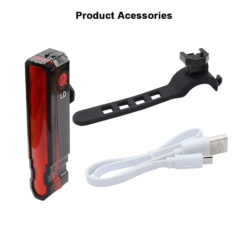 Clearance FTW Bike Tail Light Laser USB Rechargeable Bicycle Rear Back Light Powerful Waterproof for Night Cycling safety LED Lamp TL2291 12