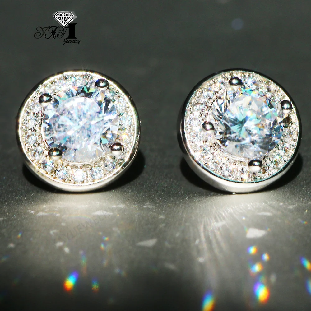 Ювелирные изделия YaYI Мода Принцесса 5.9CT серебро белый циркон Цвет Длинные серьги