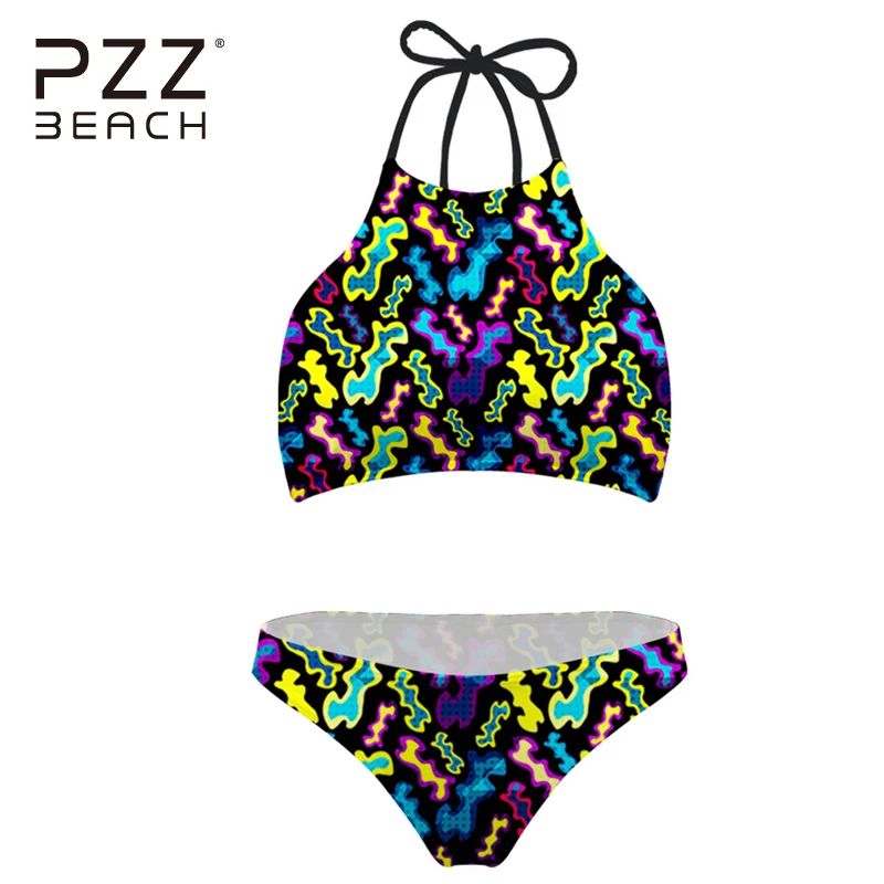 

Women Swimwear 2018 Sexy Bikini Set Print Female Swimsuit Push Up Bikini Set Monokini Biquini Bathing Suits Beachwear