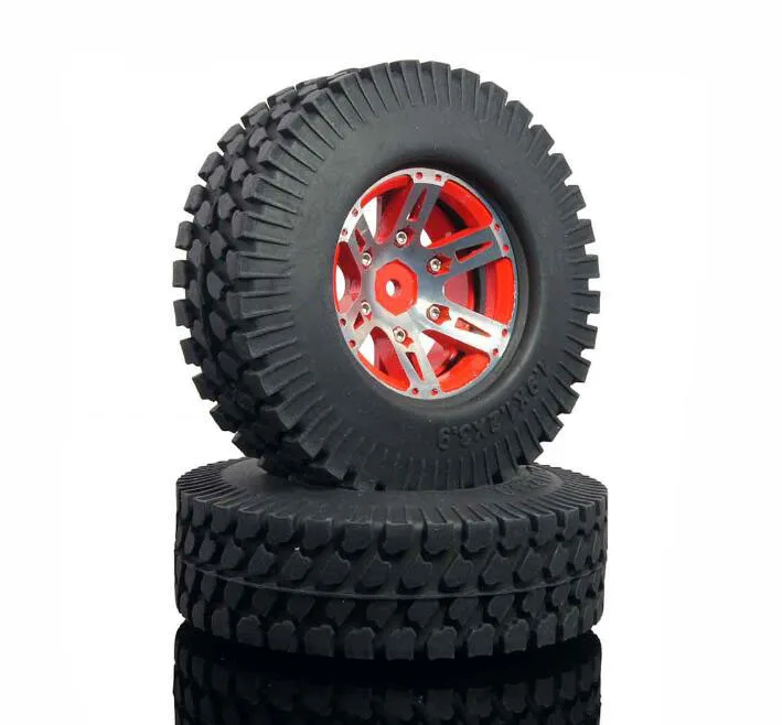 Buy 2PCS 1.9" RC Car Tires With Metal Wheel Hubs 1.9*1