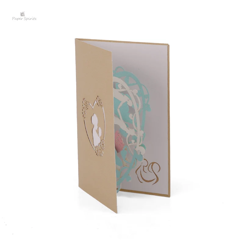  PAPER SPIRITZ Pregnancy Cards 3D laser Cut Paper Pop Up Card with Envelope Thanks Invitations Congr - 32897832461