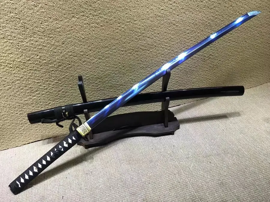 High Quality Sharp Blue Clay Tempered T10 Steel Blade Japanese Sword