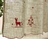 Junwell Poly/Linen Christmas Embroidery Kitchen Curtain Coffee Curtain Dust-Proof Decoration For Kitchen 1 PCS ► Photo 2/6