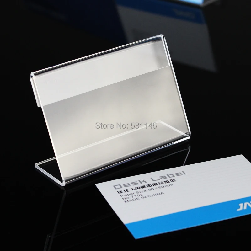 20x5x7.5cm acrílico display stand precio de la tarjeta de presentación Label stand stand Dekor 