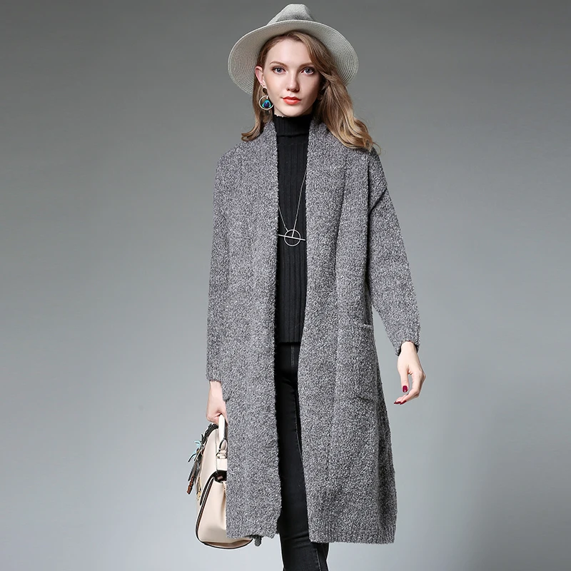 Aliexpress.com : Buy sweater coat women plus size 2017 Gray wool ...