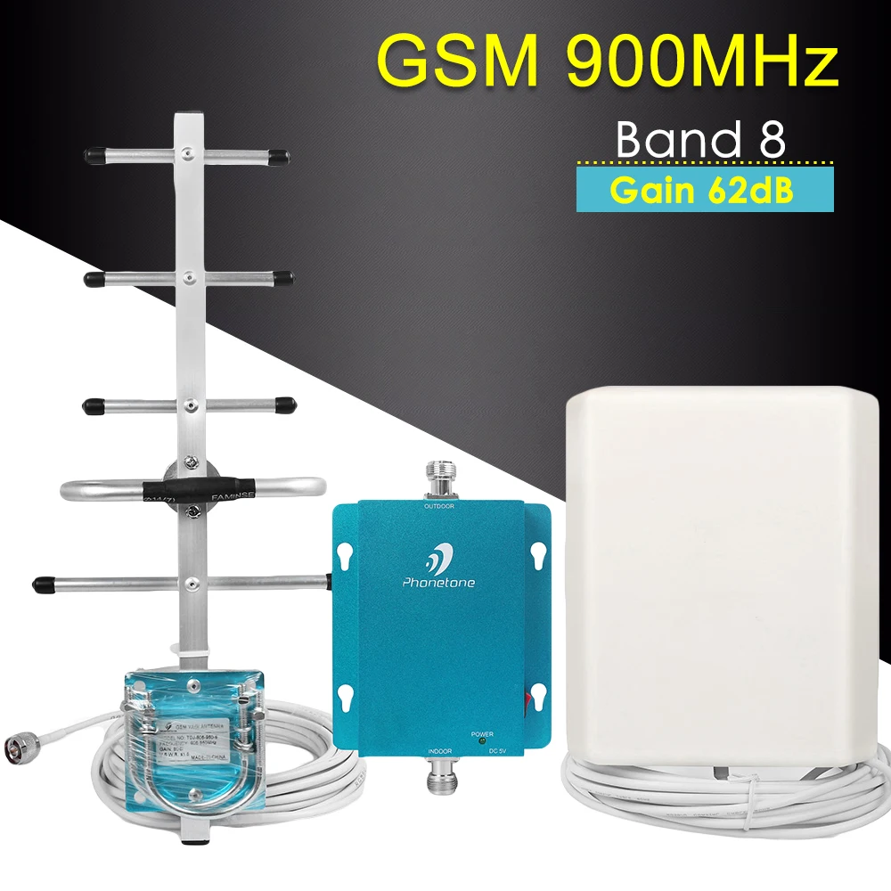 

GSM Cellular Signal Booster GSM Repeater 900mhz 62dB Band 8 Booster Antenna Cell Mobile Phone GSM 900 Signal Booster Amplifier