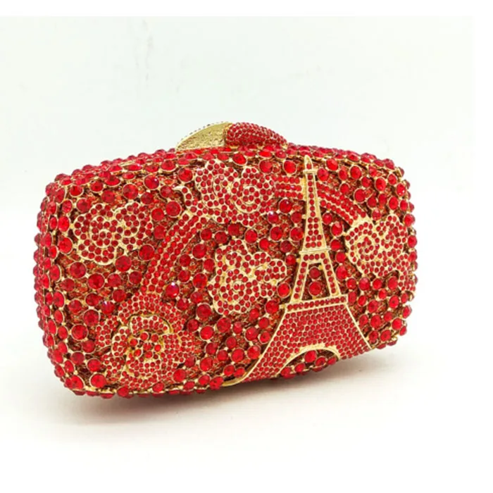 Coloré À Main Sacs Diamant Dames Nouveau Cocktail Partie Soirée Mode Embrayages Mariage Luxe Femelle Femmes Cristal De Fleur Rouge Sac xTaUqxvB