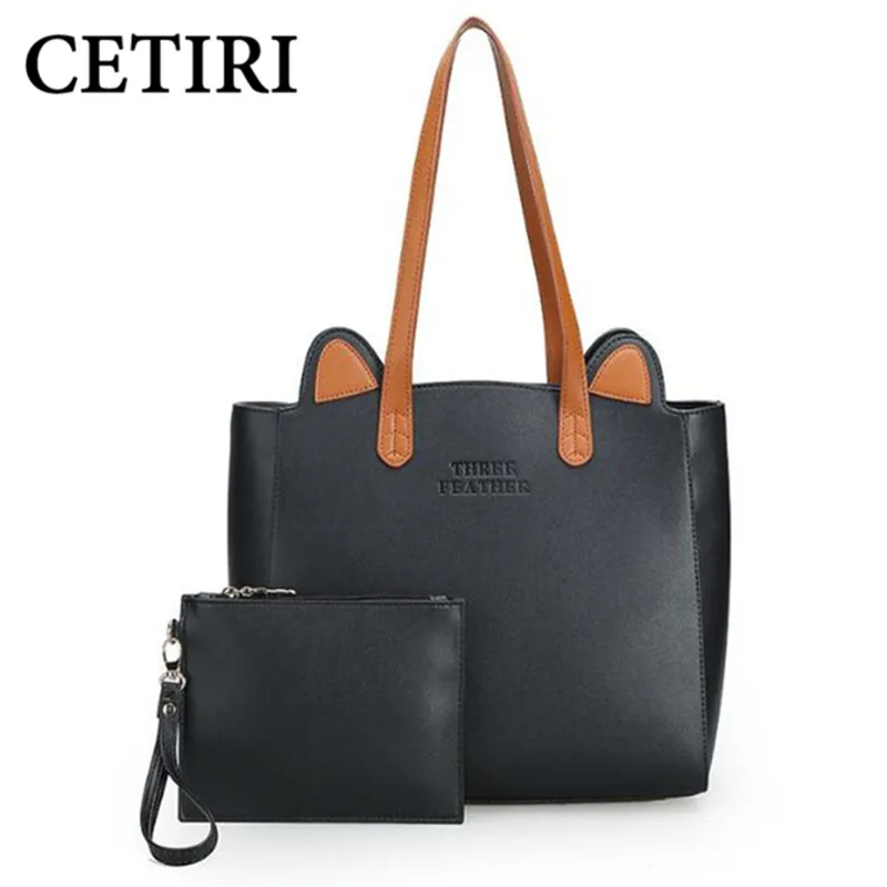 CETIRI High Quality Cute Cat Ears Shoulder Bag Cats Tote Bag Women
