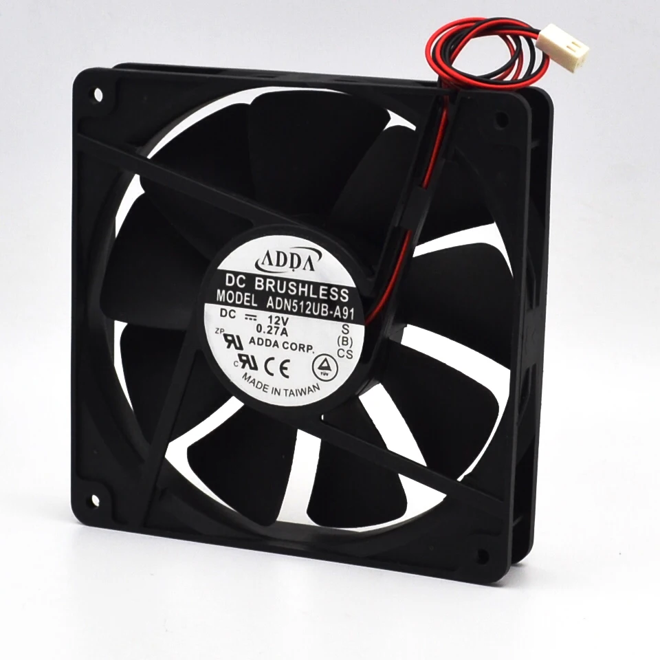 for ADDA 13525 ADN512UB-A91 135*135*25mm 12V Double Ball Cooling Fan 
