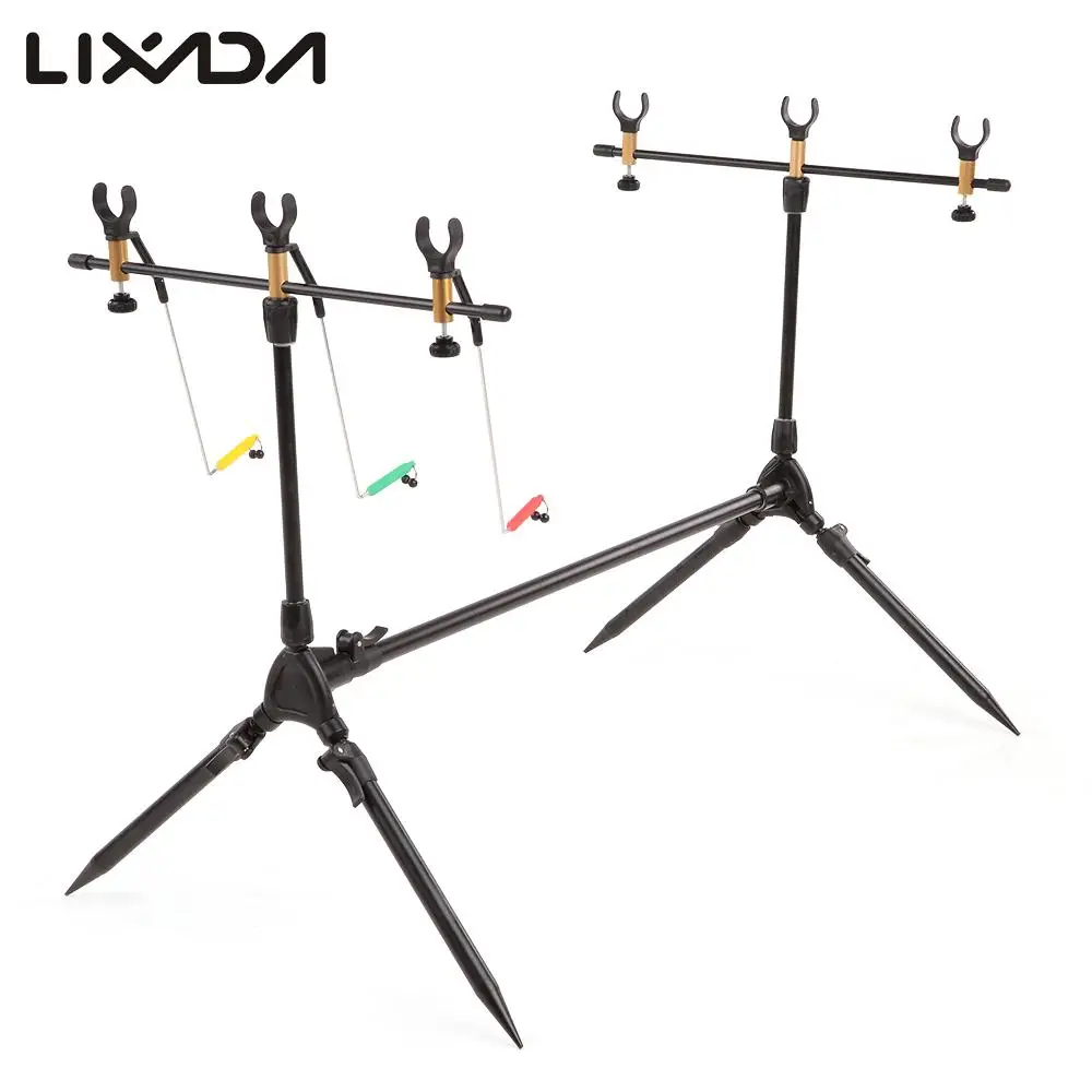

Lixada Carp Fishing Rod Pod Stand Holder Adjustable Retractable Fishing Pole Pod Stand Fishing Tackle Fishing Accessory