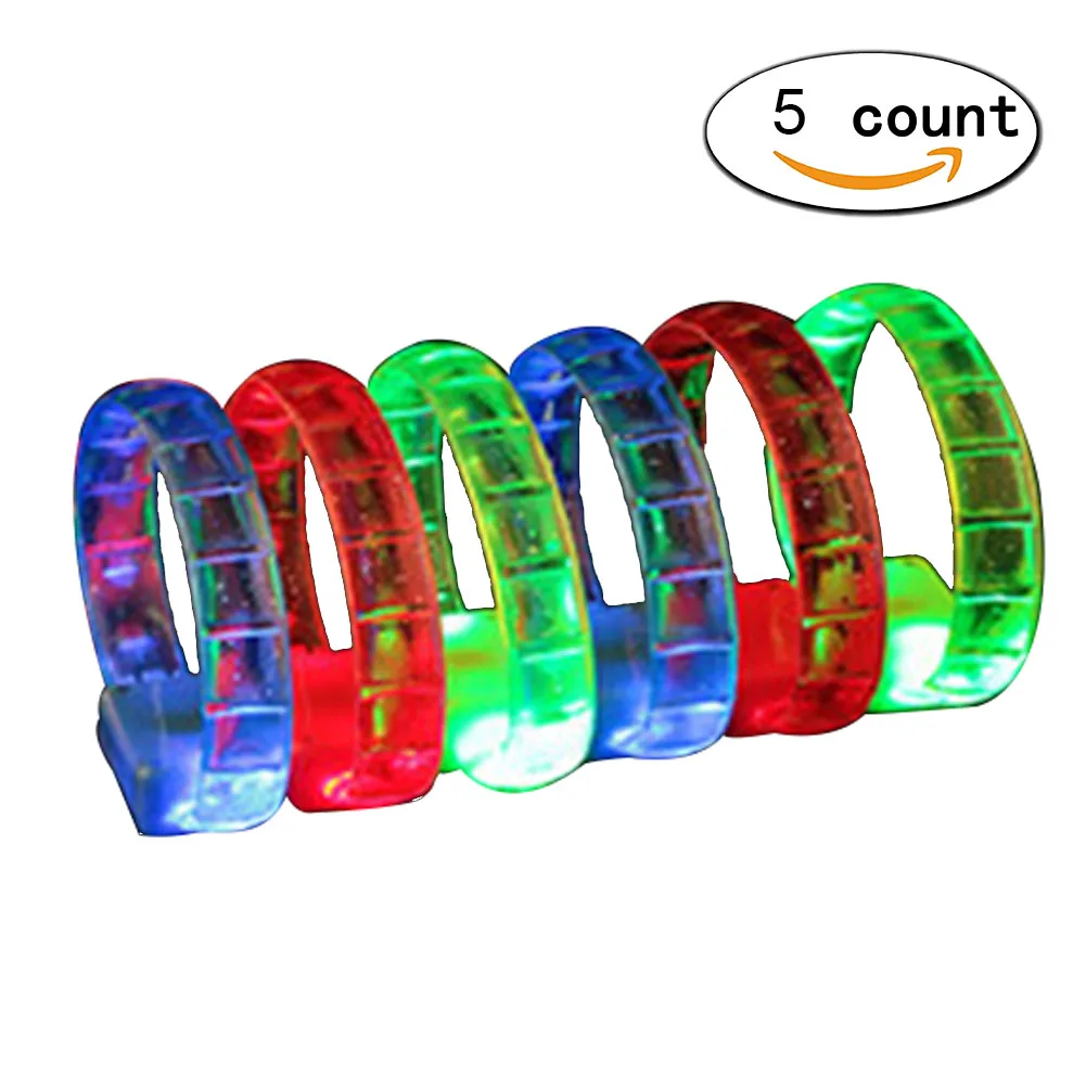 Buy 5Pcs/lot Unisex LED Bracelet Colorful Light Up