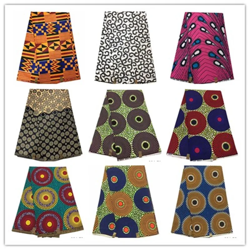 

african fabric african wax fabric 100% Cotton nigerian Java wax fabrics african cotton prints fabric 2019 design 6yards 804-54