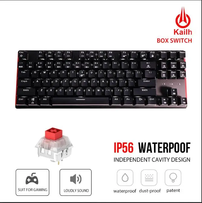 HEXGEARS GK707 87 Key waterproof Keyboard White Blue backlit Kailh Switch Keyboard Hot Swap Switch Mechanical Gaming Keyboard keyboards computer Keyboards