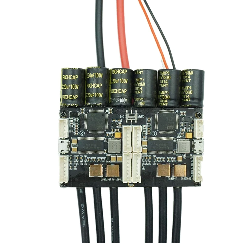 

V4.20 Dual Fsesc4.20 100A Esc W/ Bec Anodized Aluminum Heatsink For Electric Skateboard Rc Car Drone E-Bike E-Scooter Robot