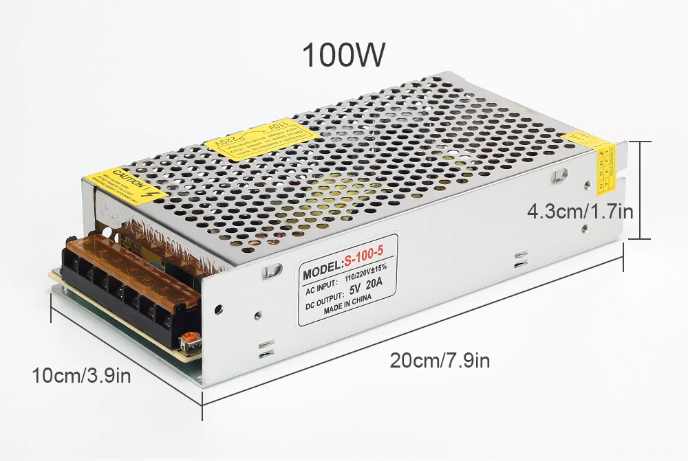 5V Мощность поставить 2A 5A 10A 20A 40A 60A освещение Трансформатор для DC5V светодиодный полосы WS2812 WS2812B AC110-220V вход