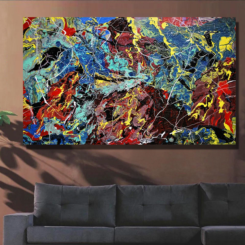 Modern Abstract Art line painting Canvas Wall Art Picture On Prints