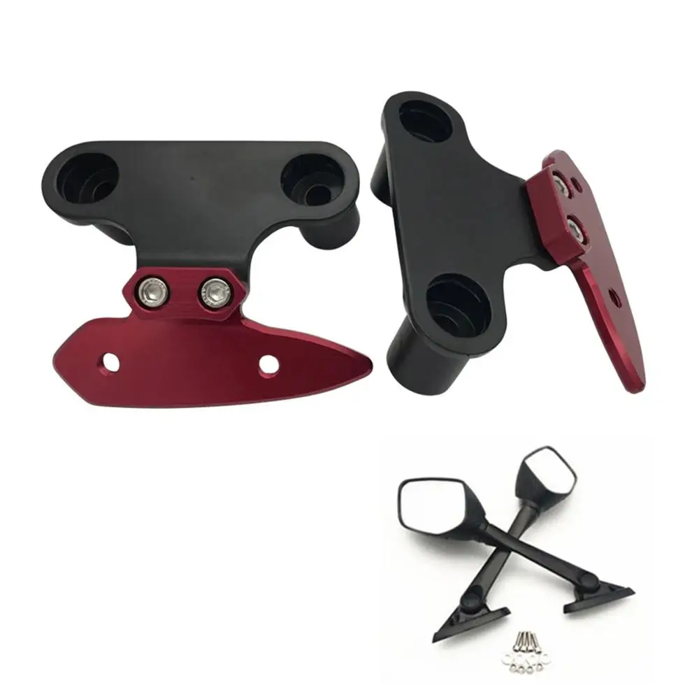 1 Set Red 1 Мотоцикл модифицированный X-MAX CNC части заднего вида зеркала адаптер фиксированный кронштейн стента держатель для Yamaha XMAX250 XMAX300 400 125 - Цвет: 1 Set Red 1