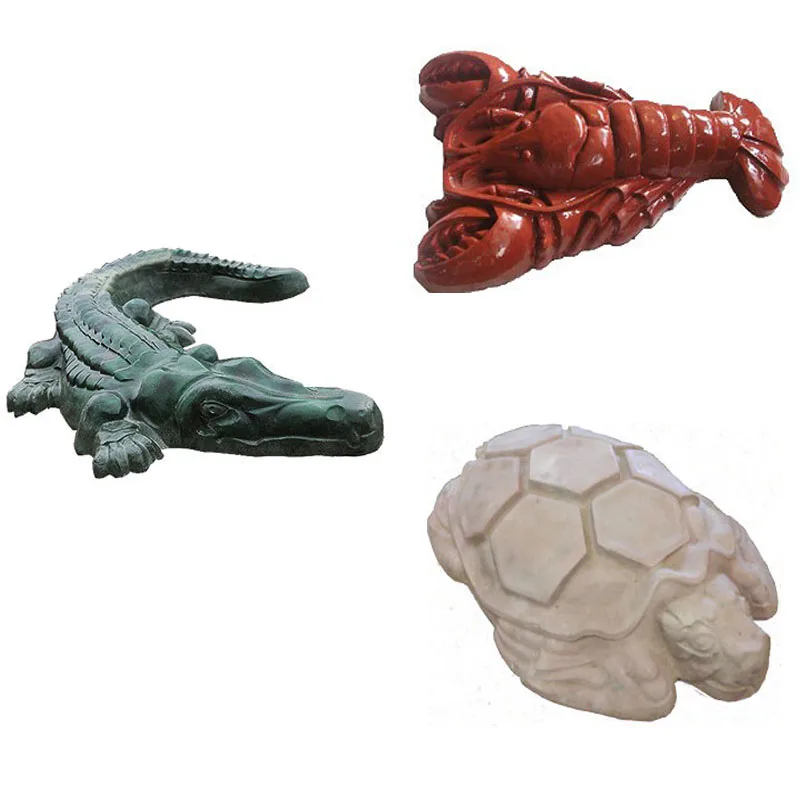 

Frog Turtle Crocodile Crayfish ABS Plastic molds for concrete Plaster for garden Stone Tiles Decor Garden Landscape Molds moulds