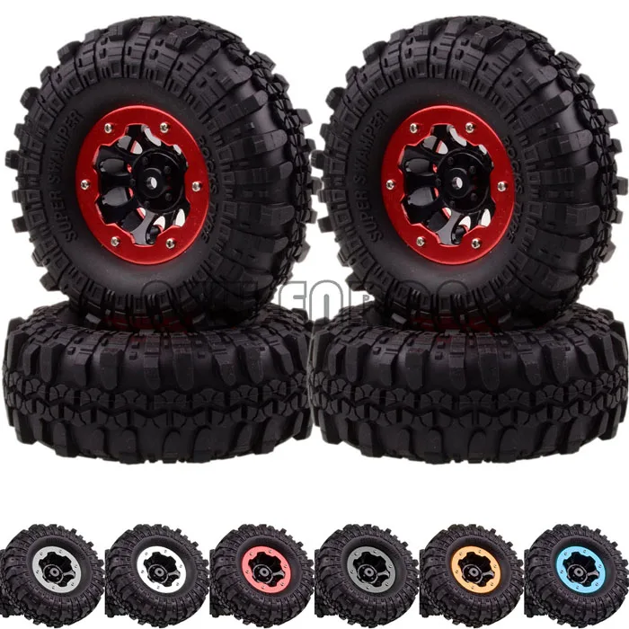 

NEW ENRON 4PCS RC CAR TIRES RC 1/10 Rock Crawler 1.9" 110MM Supper Swamper Rocks Wheel Complete 4037-7035