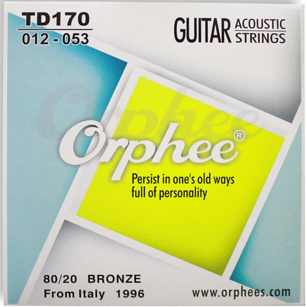 Аксессуары для гитары orphee TD170 ФОСФОРНЫЕ медные НАРОДНЫЕ/акустические гитарные